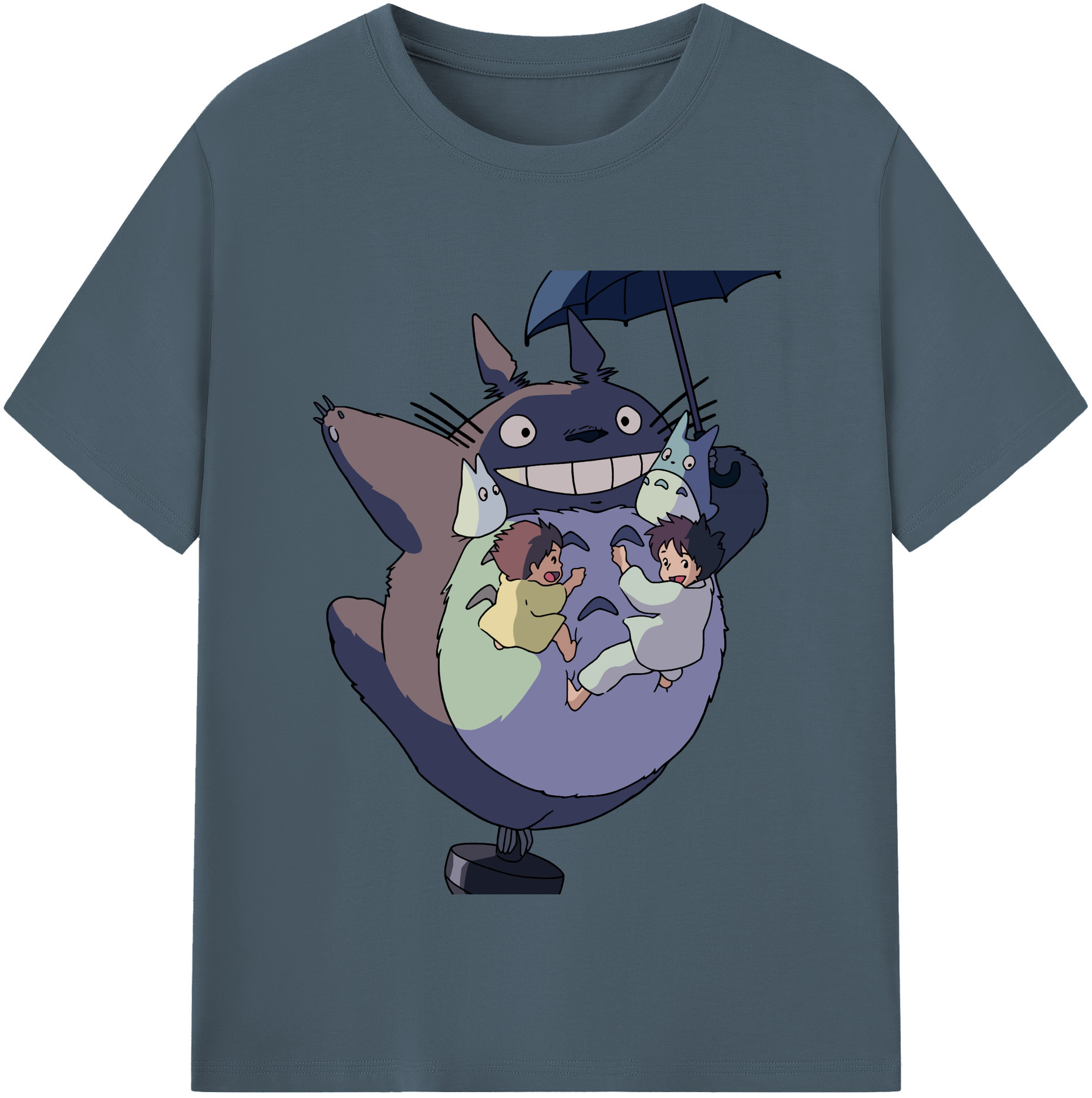 （画像用） となりのトトロ 草壁メイ 草壁サツキ My Neighbor Totoro Satsuki Kusakabe Mei Kusakabe 綿100％半袖Tシャツ（フロントプリント）